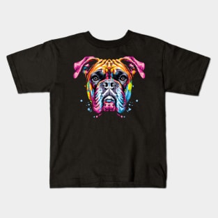 German Boxer Dog Artwork Kids T-Shirt